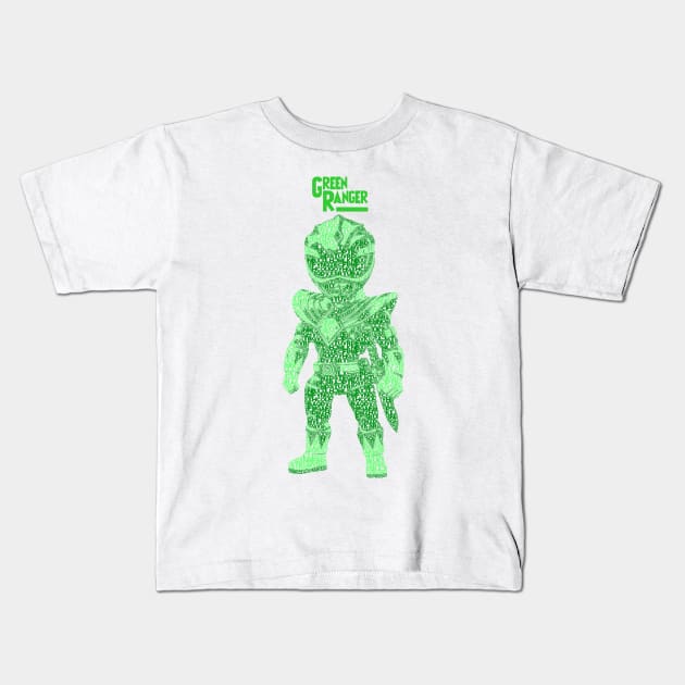 Green Ranger Kids T-Shirt by Abiarsa